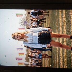 Free People You Look Good Boho Cropped Long Sleeve Smock Waist Xs/TP